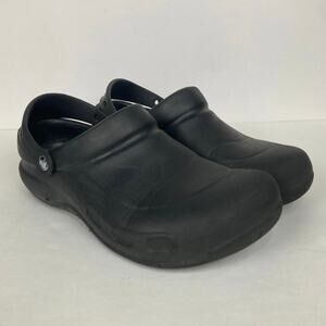 Crocs At Work Bistro Black Comfort Slip-Resistant Clogs Shoes 10075 M 10 / W 12